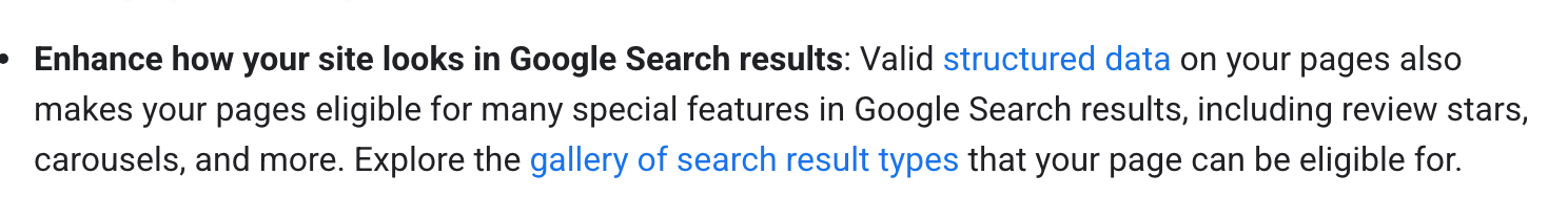Screenshot of Google's page "SEO Starter Guide: The Basics", showing the passage quoted above
