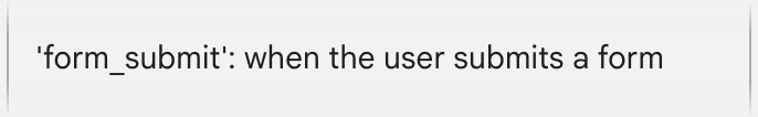 Screenshot of Google's page "Enhanced measurement events", showing the passage quoted above